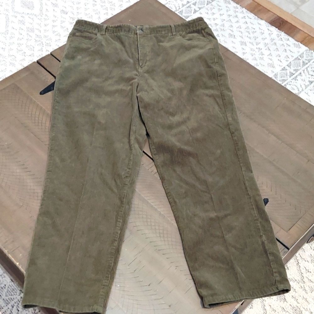 Appleseed's Dark Green Corduroy Pants Sz 14